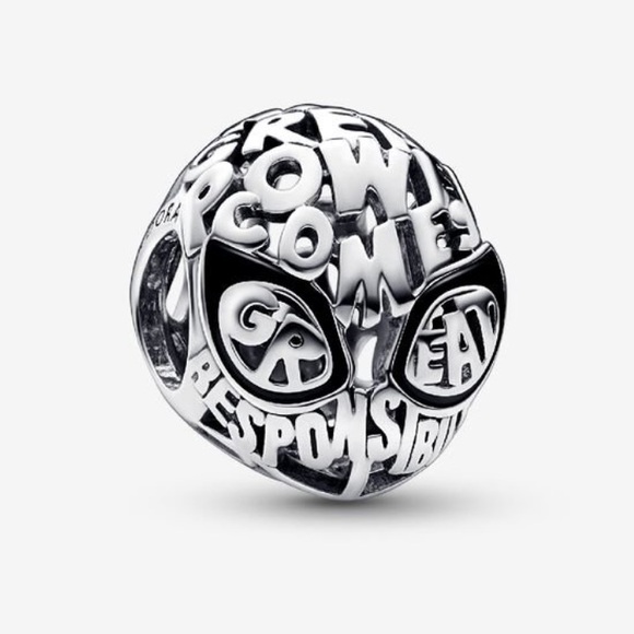 NWT Authentic Pandora Marvel Spider-Man Mask Charm Sterling Silver 925 - Picture 1 of 16
